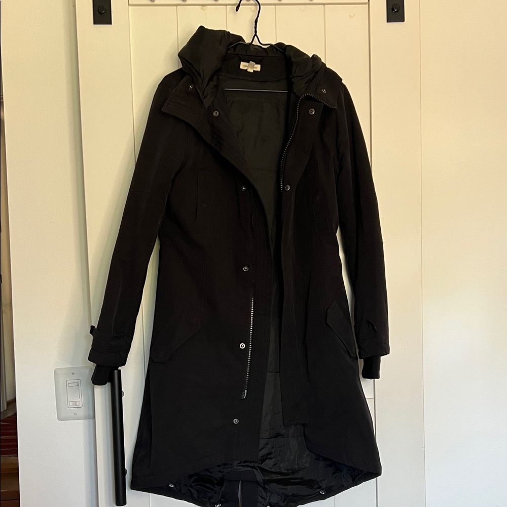 Silence + Noise Black Trench Coat. Size small